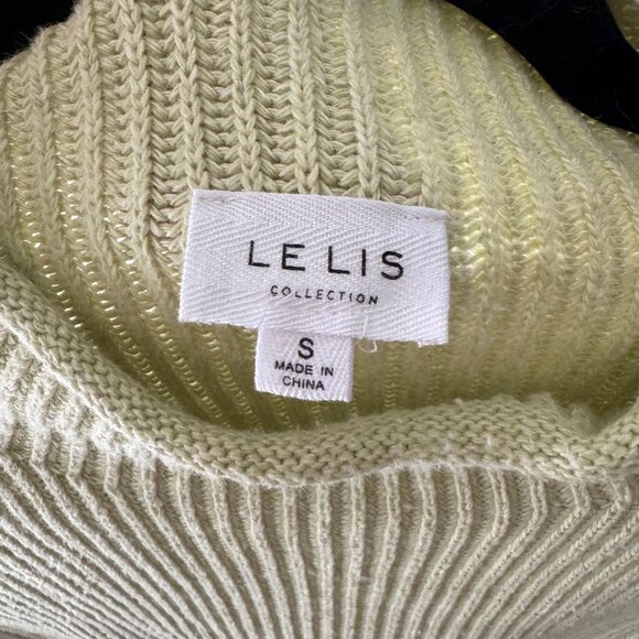 LE LIS Collection Pastel Green Ribbed Sweater Top - Size S - Picture 3 of 4